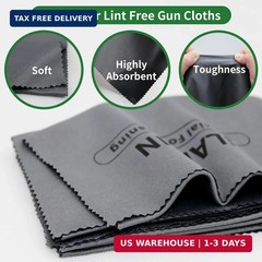 1000PCS Patches+ 200PCS Pointed/Round Swabs+ 2PCS Gun Cloths, Lint Free Gun Clea