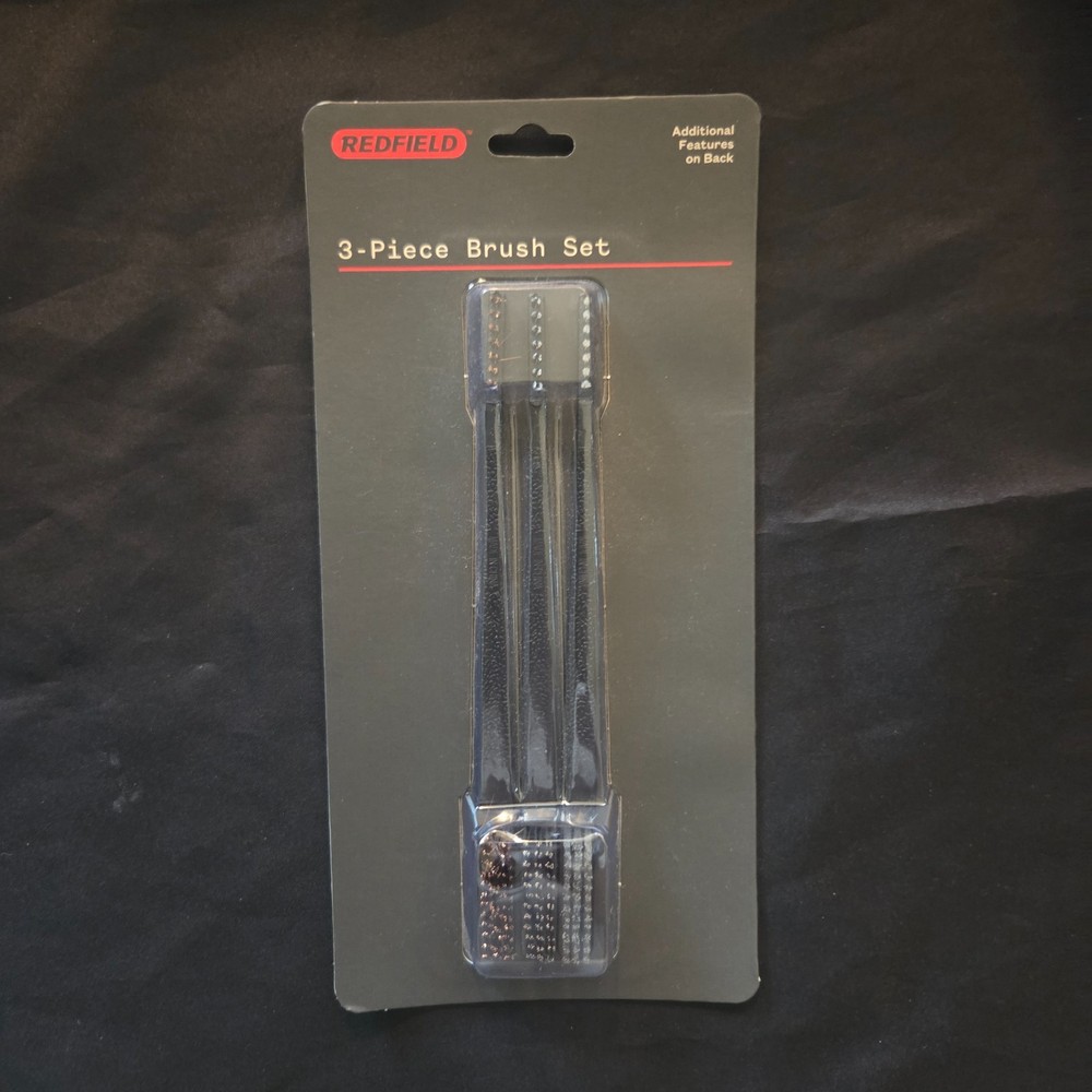 3pc – 7″ Double Ended REDFIELD Gun Cleaning Brush Set-Stain/Steel, Brass & Nylon