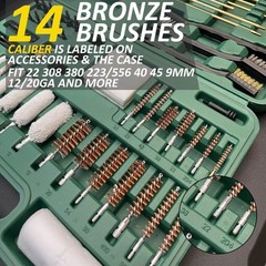 Universal Gun Cleaning Kit with Mat Portable Case for Rifle Pistol Shotgun