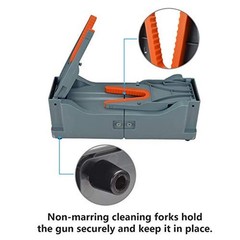 Compact Rifle Shotgun Cleaning Stand Portable Non-Slip Grip W/ Bonus Tools New