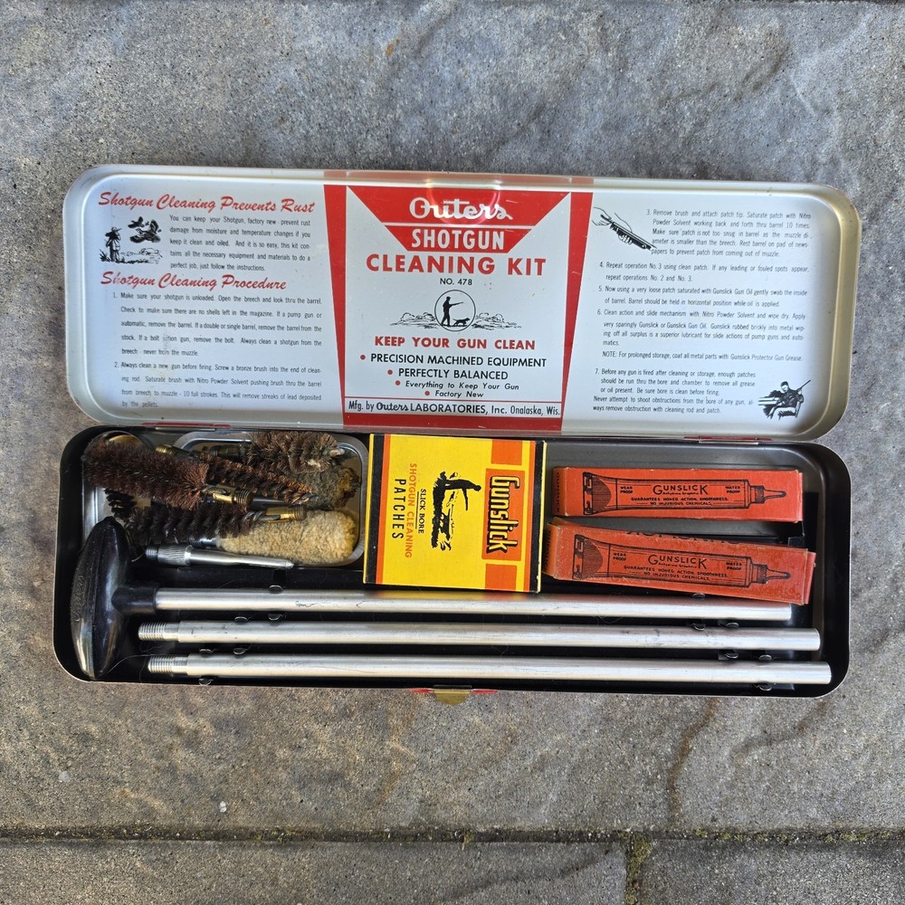 Vintage Outers Gunslick Shotgun Cleaning Kit No. 478 12Ga.