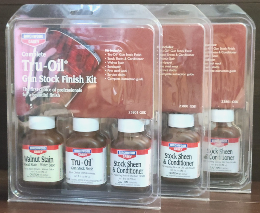 Birchwood Casey Complete Tru-Oil Gun Stock Finishing Kit Set of 3 # 23801 GSK