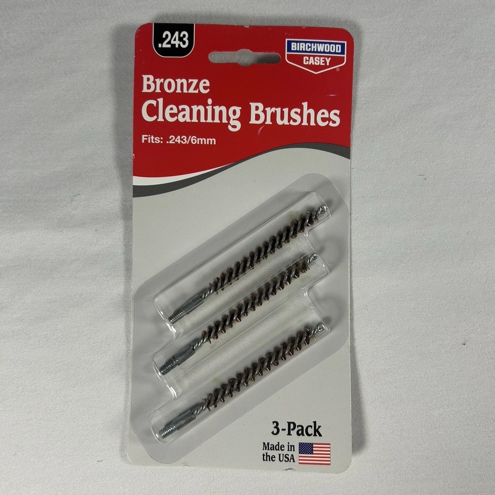Birchwood Casey .243 Bronze Cleaning Brush 3 Pk. 41238 H13-14