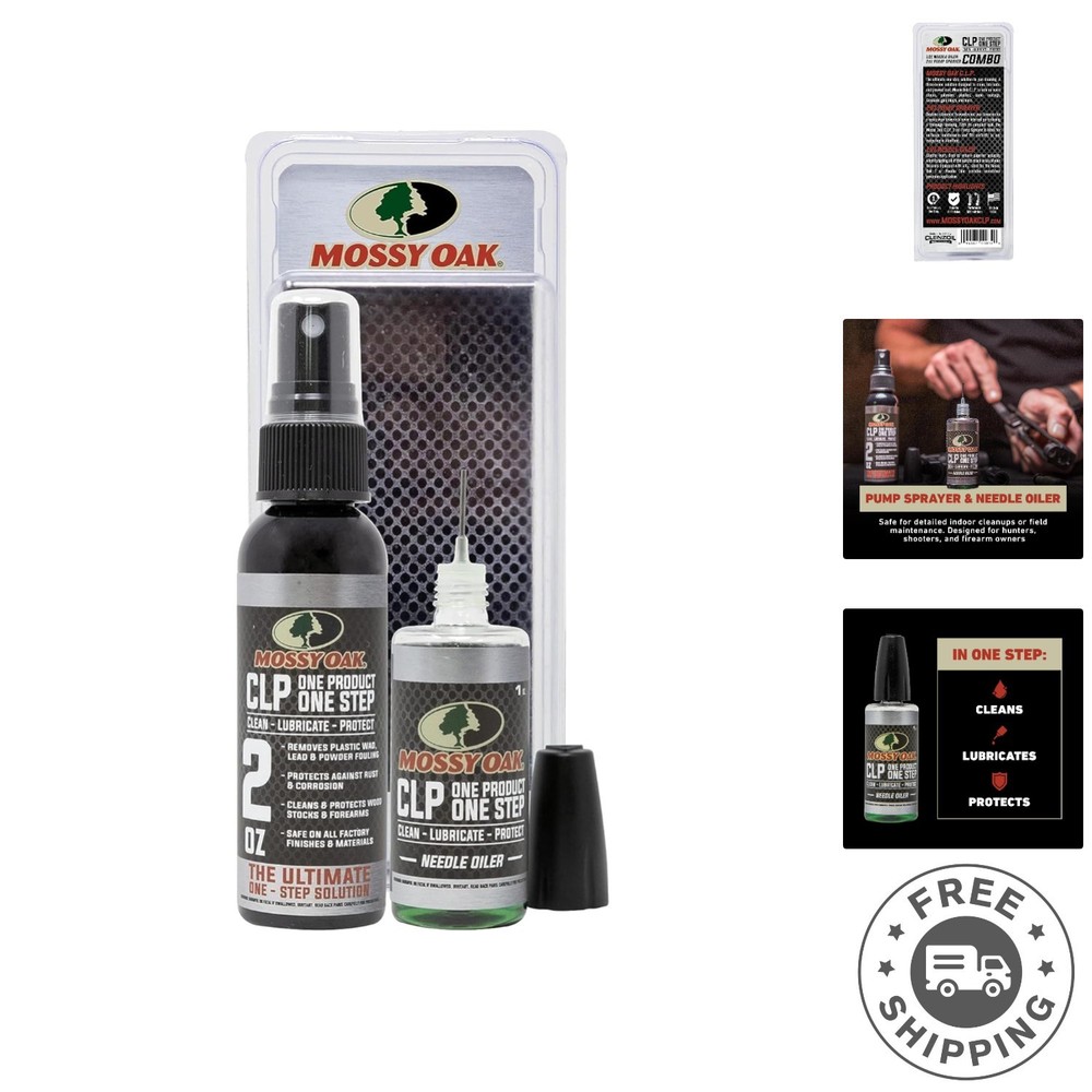 Dual Bottle MOSSY OAK CLP Gun Oil | Cleaner & Protectant for Firearms | 3 Oz