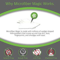 Microfiber Magic Streak Free Cleaning Cloth 6 Pack Clean Any Surface With Just W