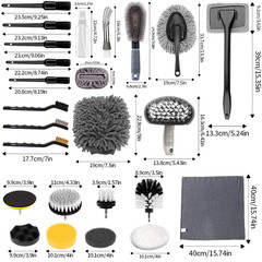 28-Piece Professional Car Detailing and Cleaning Kit for Interior and Exterior