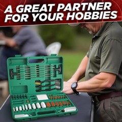 55-Piece Universal Gun Cleaning Kit for ‎15.35 x 10.47 x 2.32″, Multicolor