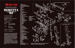 Beretta 92 Gun Cleaning Mat
