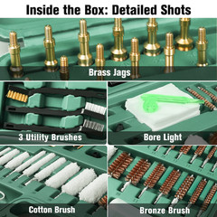 59PCS Universal Gun Cleaner Cleaning Kit for Rifle Pistol Shotgun All Caliber