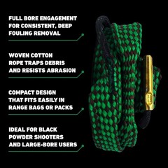 Field & Range Cobra Bore Cleaner Gun Barrel Cleaning Tool Brass Brush Embedded