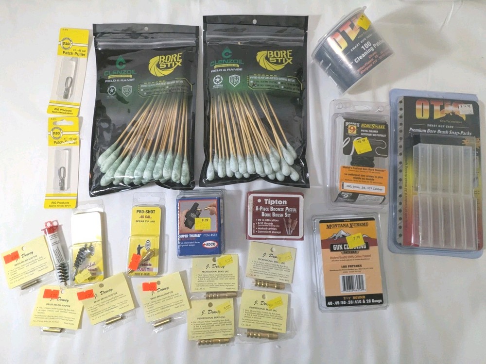 Gun Cleaning Kit Set Jags Bore Stick Brushes Patches