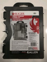 Allen Ruger Compact Handgun Cleaning Kit 38 Special to 45 ACP with Molded Case