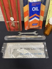 Sears Rifle Cleaning Rod Kit Tools & Various Gun Cleaning Oils