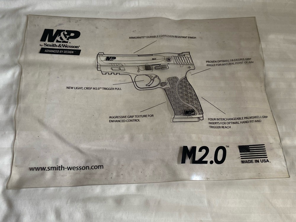 Smith & Wesson M2.0 Clear/Black Plastic Gun Cleaning Mat 16.5″ x 12″