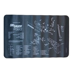Gun Cleaning Mat Sig Sauer P320 Breakdown Schematics Parts Diagram Mouse Pad