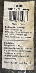 Tekmat AR15- Cut Away Cleaning Mat Black Ultra Long 35 x 12 Inch Pack of 1