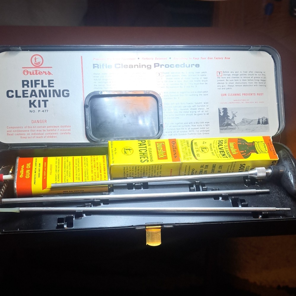 Vintage Outers Complete .22 Cleaning Kit. 1950-60s Pristine Condition Rare
