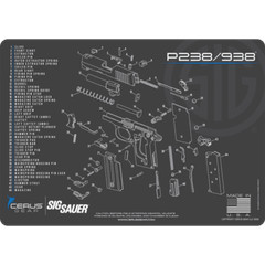 For Sig Sauer P238 P938 Armorers Gun Cleaning Bench Mat Cerus Gear