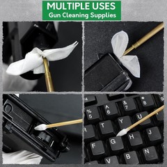 Versatile Cleaning Set: 600 Gun Cleaning Patches & 200 Multi-Use Swabs