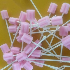 100pcs Disposable Cleaning Cleaner Swab Oral Care Sponge Swab Tooth Cleaning Mou