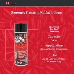 Hornady One Shot Case Lube, 10 oz / 14 fl – Aerosol Dry 14fl oz, Silver