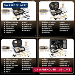 GLORYFIRE Universal Gun Cleaning Kit Fits .22 .357/9mm .38 .40 .45 Cal Handguns
