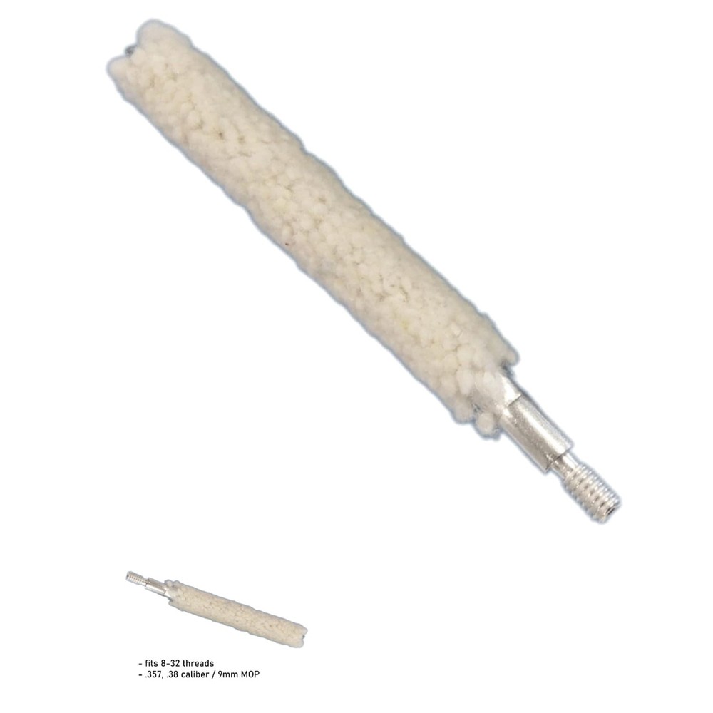 Cotton Bore Mop for Efficient Gun Cleaning – Fits .380 & 9mm Calibers