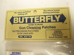 Ox-Yoke Butterfly BORE Cleaning Patches 22 caliber -1 full bag + 1 partial bag