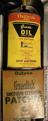 Vintage OUTERS Gunslick 12Ga. Shotgun Gun Cleaning Kit Rods Metal Oil Can 478