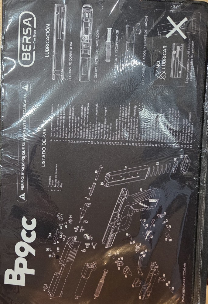 Bersa Pistol Cleaning Mat