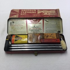Vintage Outers Shotgun Cleaning Kit 12 Gauge Red Case Gun Oil Solvent Patches