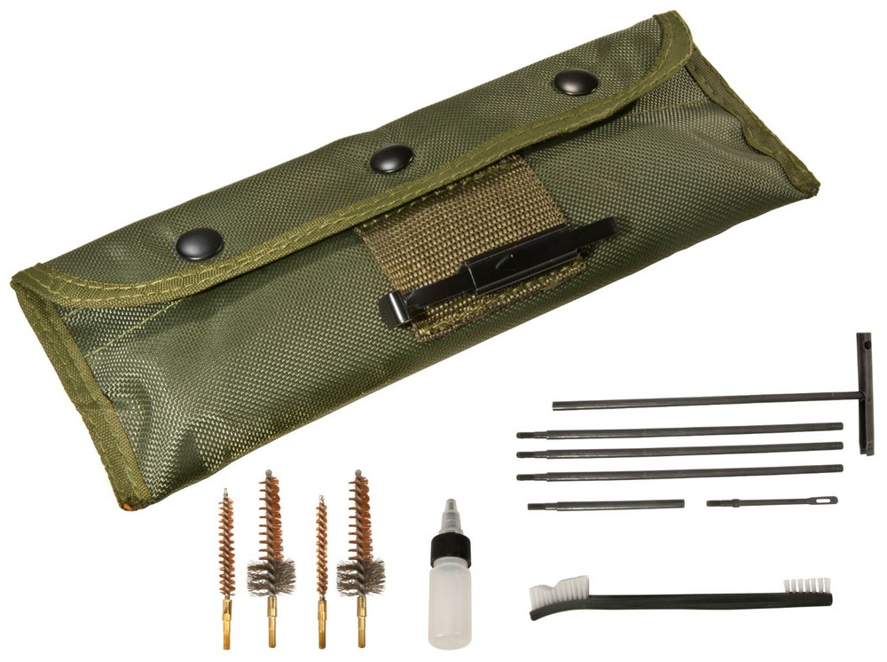 Barska 11 Piece Rifle Cleaning Tools Kit w/ Flexible Rod Brushes Pouch, AW11966
