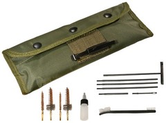 Barska 11 Piece Rifle Cleaning Tools Kit w/ Flexible Rod Brushes Pouch, AW11966