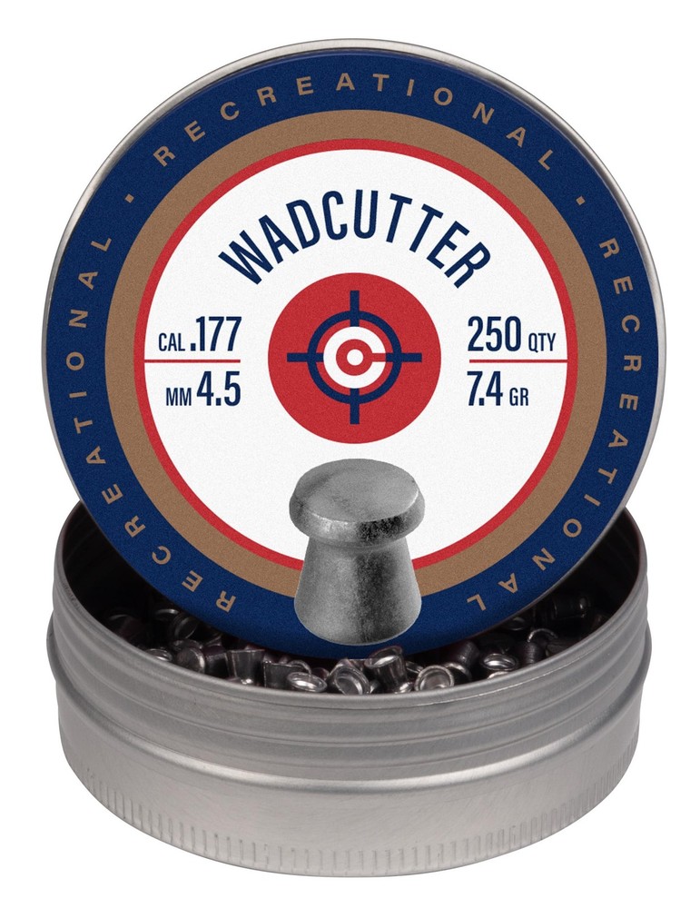 Crosman 6177 .177-Caliber 7.4-Grain Flat-Nose Wadcutter One Size, Multi