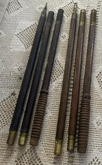 2 Vintage Wood & Brass 3 Piece Shotgun Cleaning Rods