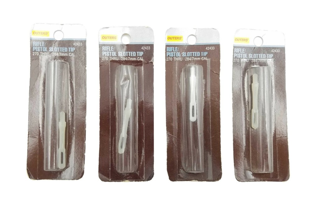 Lot of 4: Outers Rifle/Pistol Slotted Tip – .270 THRU .284/7MM CAL. 8×32 Threads