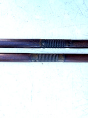 Lot of 2 Vintage Hickory 3-Piece Shotgun Cleaning Rod 37″ Wood Brass Antique