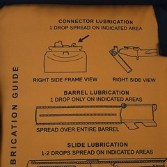 Glock Perfection Pistol Cleaning Mat Pouch, Zipper Closure, Black/Orange