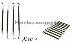 50pc Combo 40pc 7″ Double Ended Nylon Picks 10pc Double End Cleaning Brush set