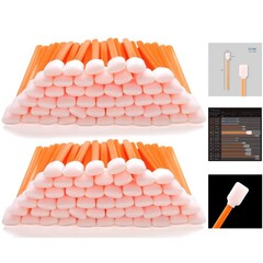 Foam Swab Sticks – 100 Pcs, 5.25″ Large Tips for Electronics & Printers