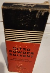 Vintage J.C. HIGGINS NITRO POWDER SOLVENT No. 2119 2 fl oz Full With Box