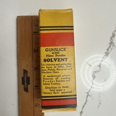 Vintage Outers Labs Gunslick Solvent Bottle And Box. New Unopened