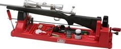 Gun Vise for Gunsmithing Work & Cleaning Kit Free Standing 11 Compartments Red