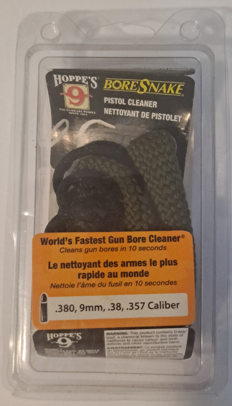 Hoppe’s #9 BoreSnake-(24002)-Pistol Cleaner-(.380/9mm/.38/.357)-NEW-in package