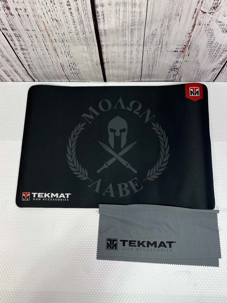 TekMat Bench Mat_ Molon Labe, R17-Molonlabe 11″x17″ Neoprene Rubber. New