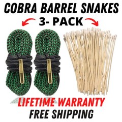 .223 .22 5.56 Gun Bore Cleaning Rope 3-Pack Lifetime Warranty Barrel Snakes