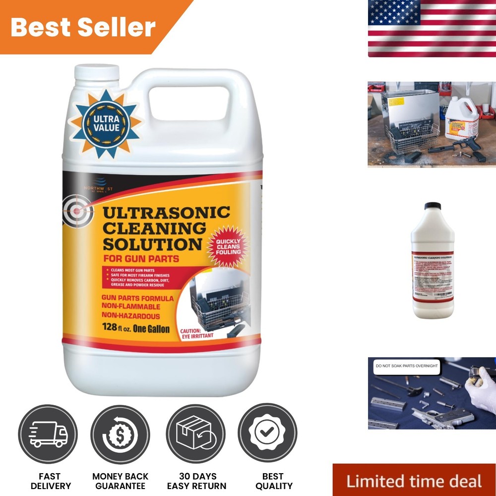 128oz Ultrasonic Gun Cleaner Solution for Firearm Parts, Non-Corrosive