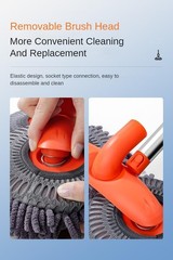 Three Section Telescopic Car Mop Double Brush Head Roof Window Cleaning Tool
