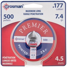 Crosman 7-P577 Pointed .177-Caliber Pellets, 1.00 x x 1.00″, lead