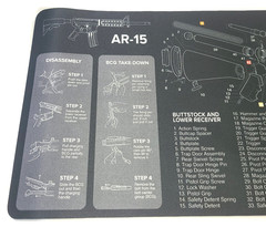 FALKO AR-15 GUN CLEANING MAT MOUSEPAD – LOT SIX 6 – 11.75X34.5 – FREE SHIPPING